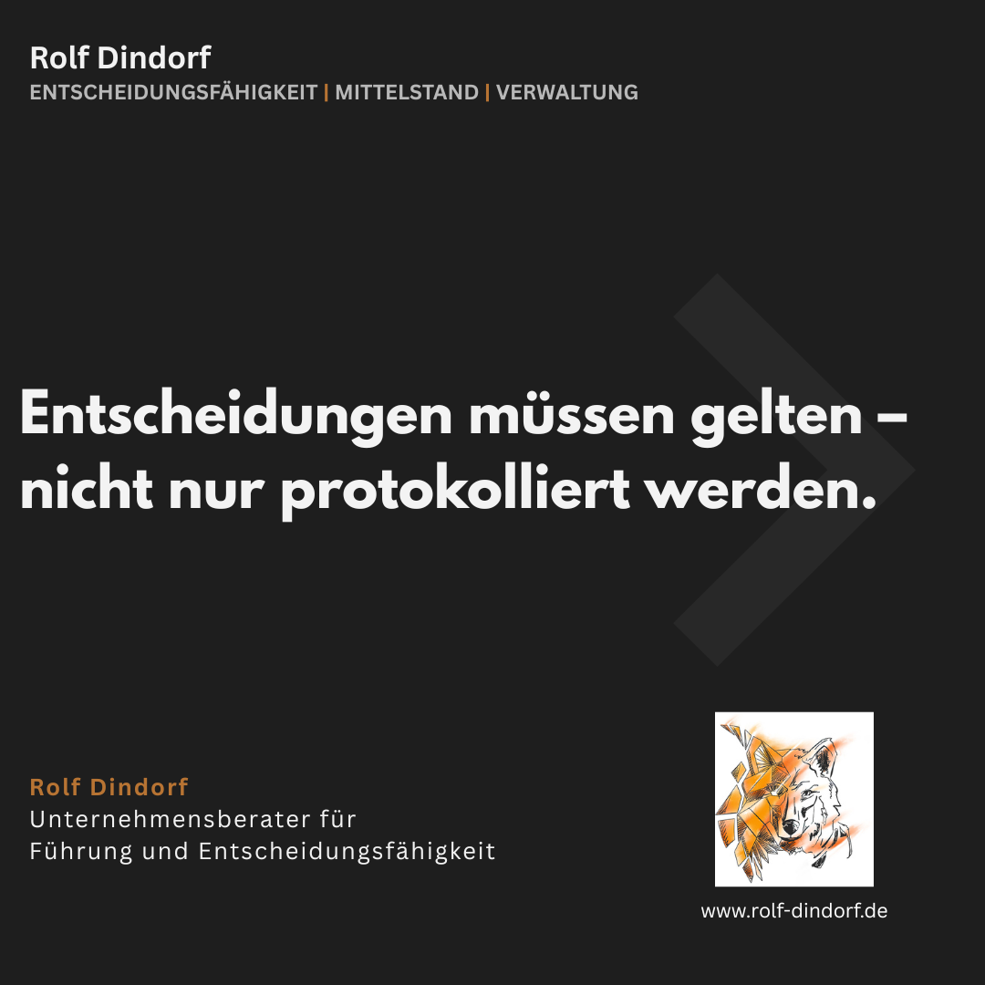 Infografik zur Entscheidungsfähigkeit und Führung in Mittelstand und Verwaltung